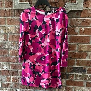 Banana Republic Pink Graphic 3/4 Sleeve Blouse